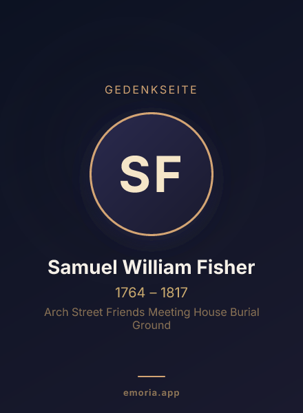 Gedenkportrait von Samuel William Fisher