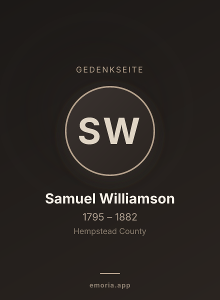 Gedenkportrait von Samuel Williamson