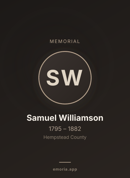 Memorial portrait of Samuel Williamson