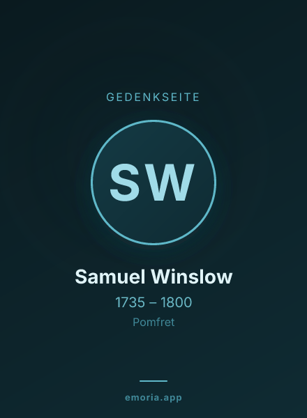 Gedenkportrait von Samuel Winslow