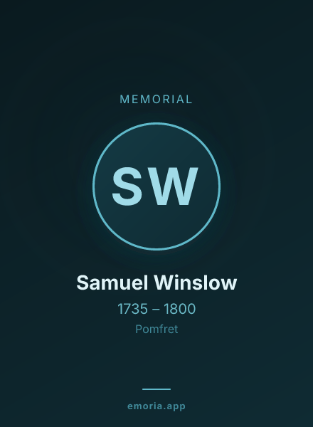 Memorial portrait of Samuel Winslow