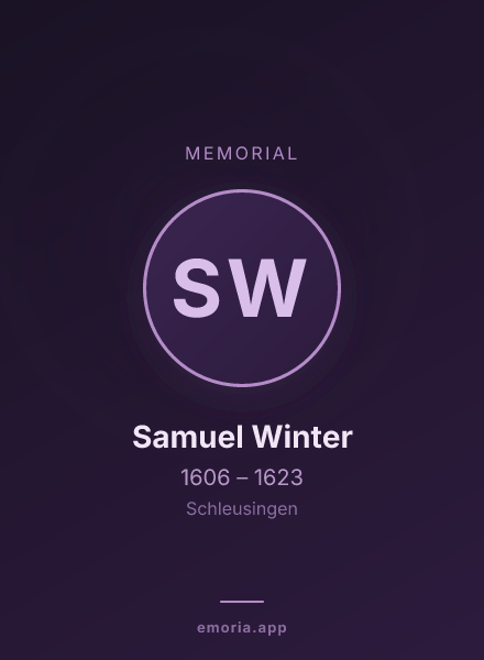 Memorial portrait of Samuel Winter