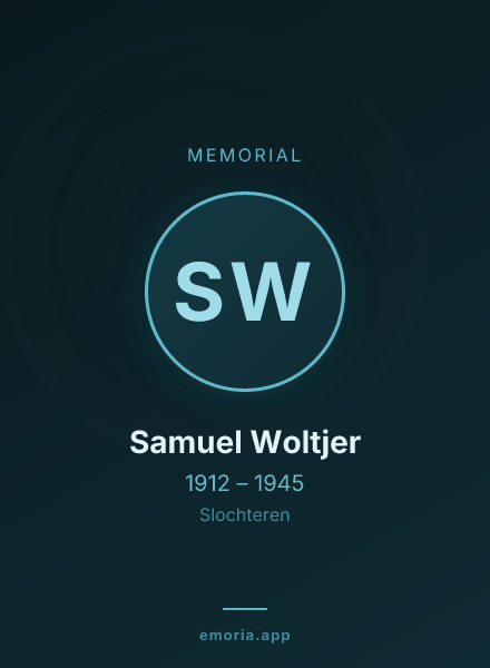 Memorial portrait of Samuel Woltjer