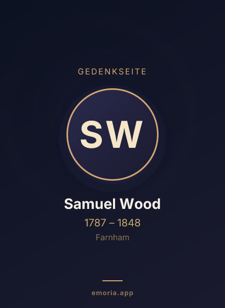 Gedenkportrait von Samuel Wood