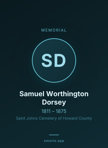 Memorial portrait of Samuel Worthington Dorsey