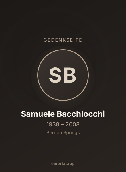 Gedenkportrait von Samuele Bacchiocchi