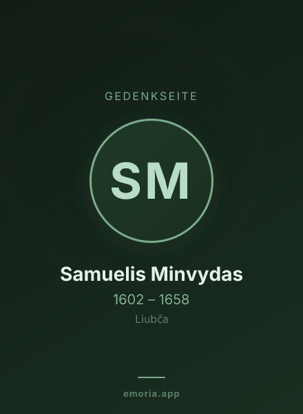 Gedenkportrait von Samuelis Minvydas