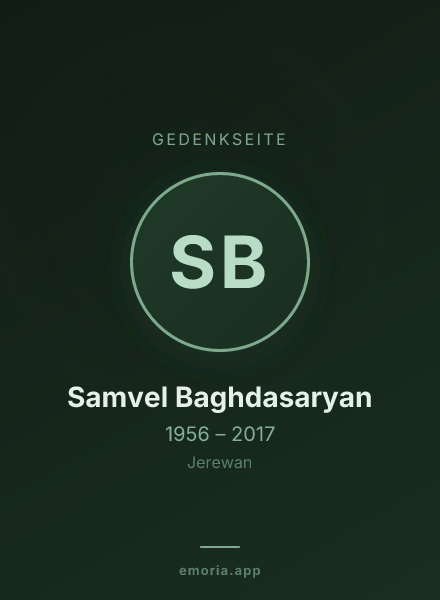 Gedenkportrait von Samvel Baghdasaryan