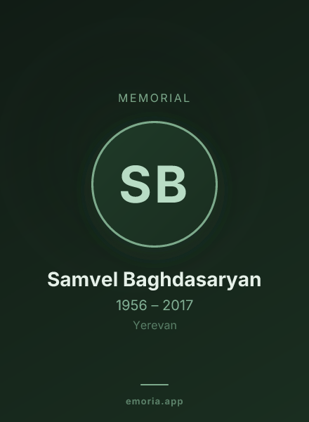 Memorial portrait of Samvel Baghdasaryan