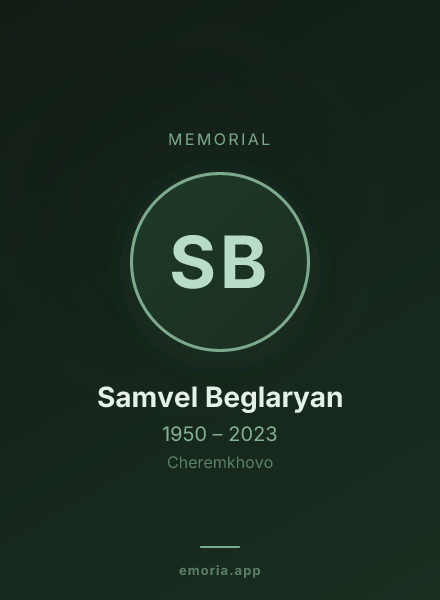 Memorial portrait of Samvel Beglaryan