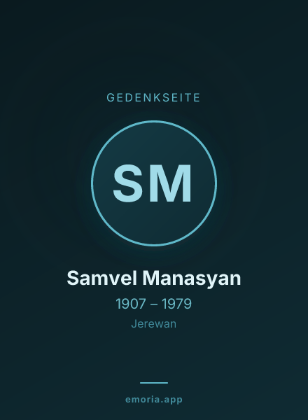Gedenkportrait von Samvel Manasyan