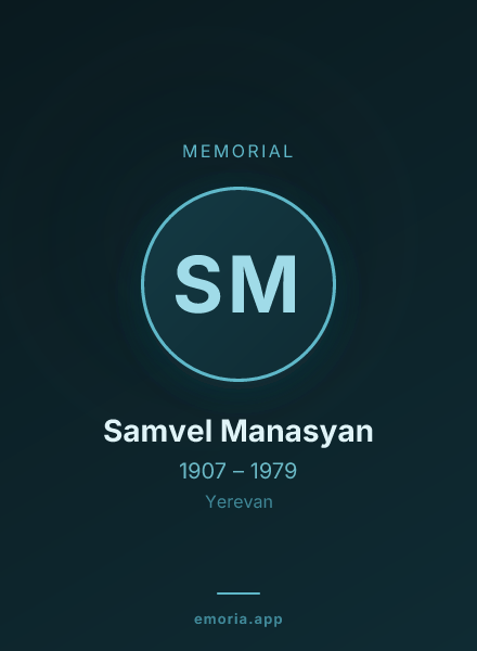 Memorial portrait of Samvel Manasyan
