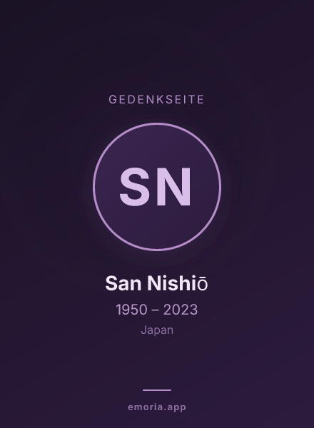 Gedenkportrait von San Nishiō