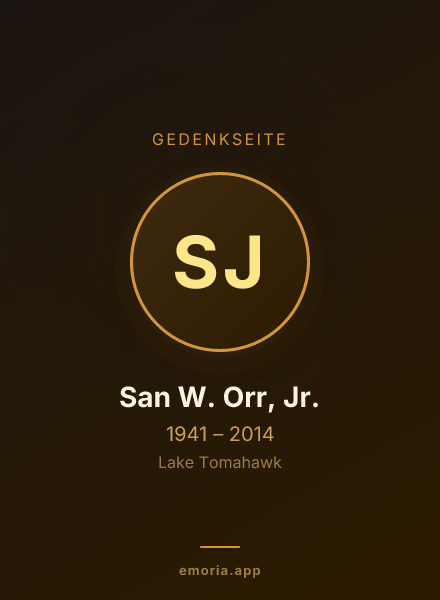 Gedenkportrait von San W. Orr, Jr.