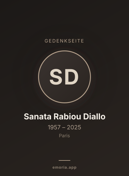 Gedenkportrait von Sanata Rabiou Diallo