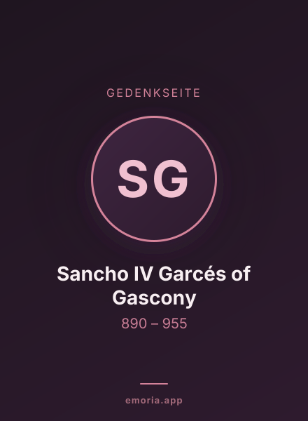 Gedenkportrait von Sancho IV Garcés of Gascony