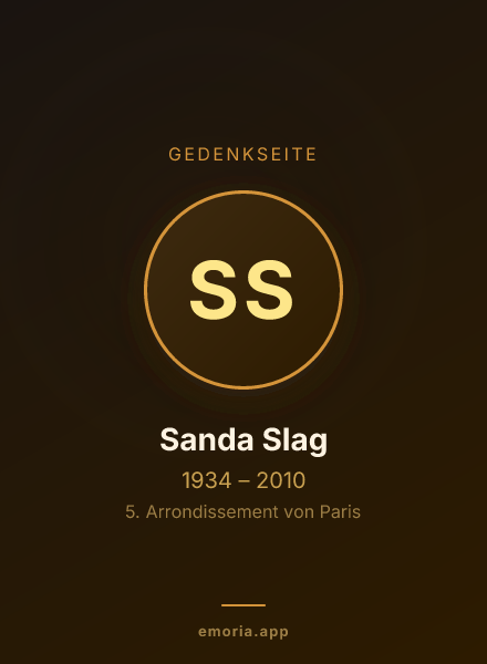 Gedenkportrait von Sanda Slag