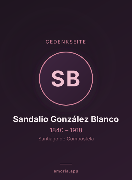 Gedenkportrait von Sandalio González Blanco