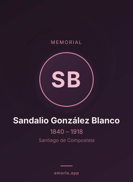Memorial portrait of Sandalio González Blanco