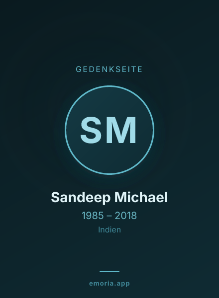 Gedenkportrait von Sandeep Michael
