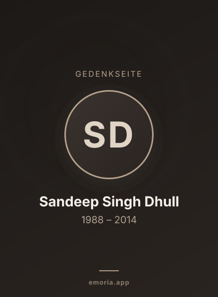 Gedenkportrait von Sandeep Singh Dhull