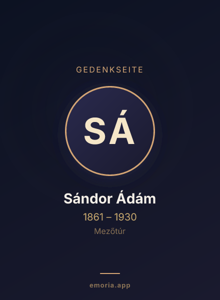 Gedenkportrait von Sándor Ádám