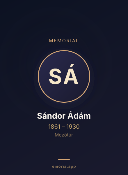 Memorial portrait of Sándor Ádám