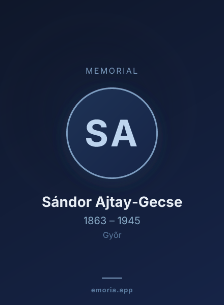 Memorial portrait of Sándor Ajtay-Gecse