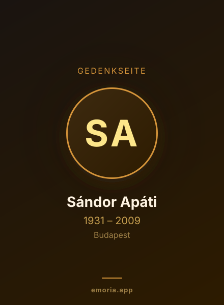 Gedenkportrait von Sándor Apáti
