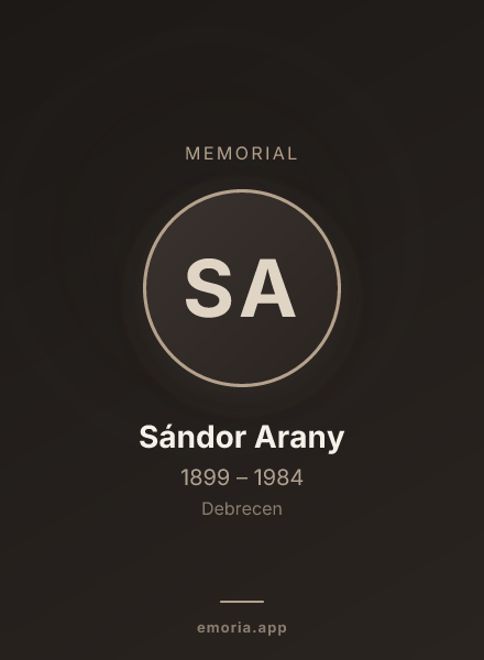 Memorial portrait of Sándor Arany