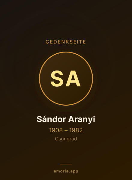 Gedenkportrait von Sándor Aranyi