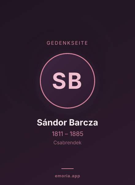 Gedenkportrait von Sándor Barcza