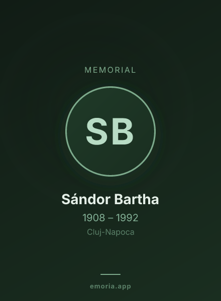 Memorial portrait of Sándor Bartha