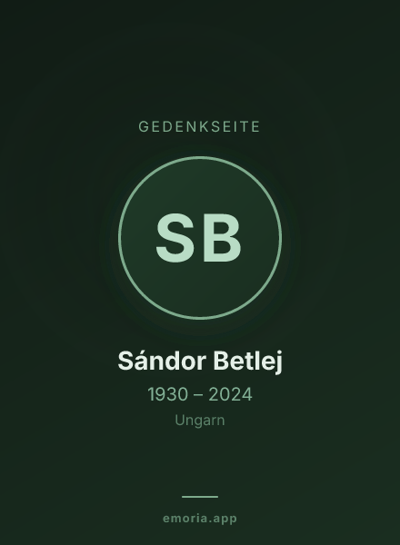 Gedenkportrait von Sándor Betlej