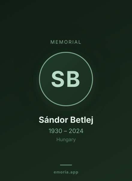 Memorial portrait of Sándor Betlej