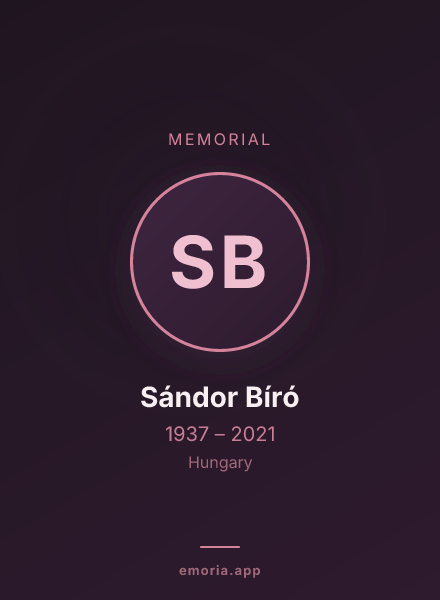 Memorial portrait of Sándor Bíró