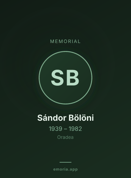 Memorial portrait of Sándor Bölöni