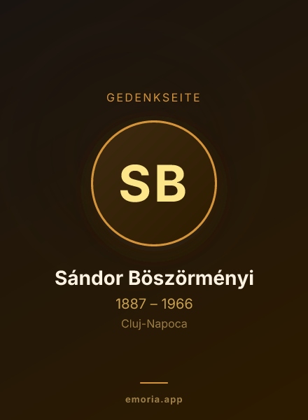 Gedenkportrait von Sándor Böszörményi