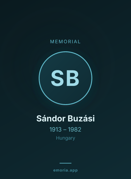 Memorial portrait of Sándor Buzási