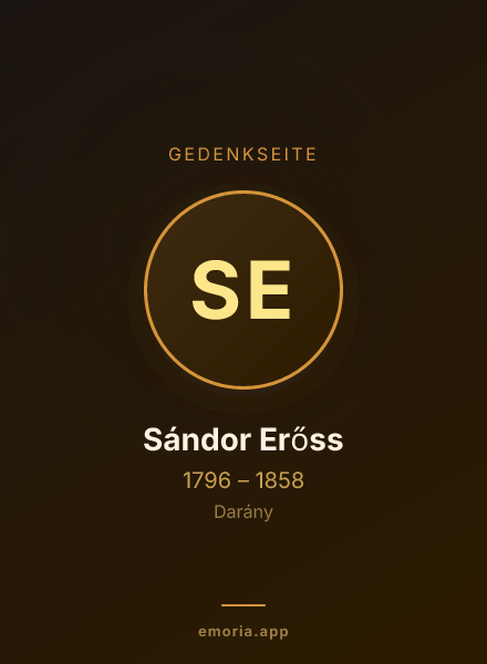 Gedenkportrait von Sándor Erőss