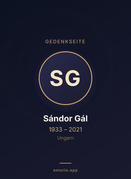 Gedenkportrait von Sándor Gál