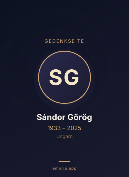 Gedenkportrait von Sándor Görög