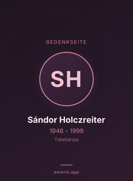 Gedenkportrait von Sándor Holczreiter