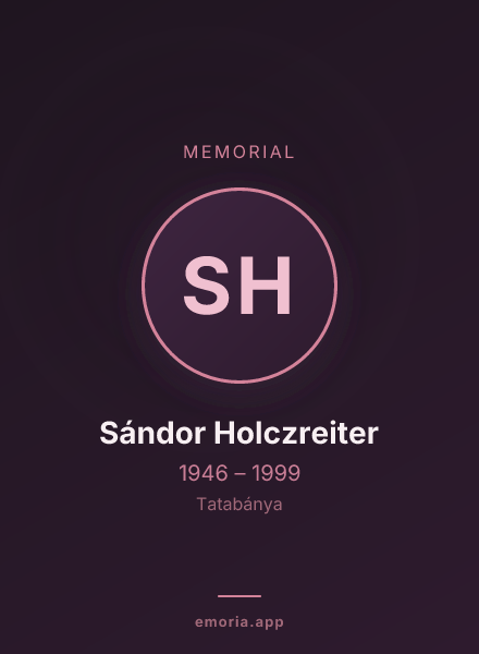 Memorial portrait of Sándor Holczreiter