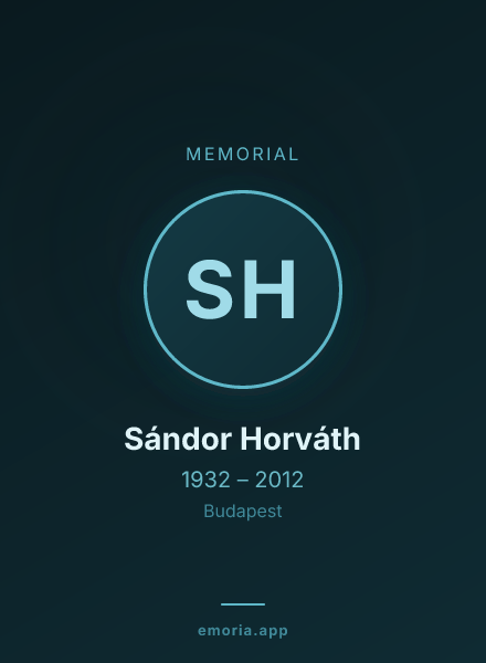 Memorial portrait of Sándor Horváth
