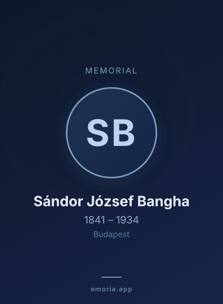 Memorial portrait of Sándor József Bangha