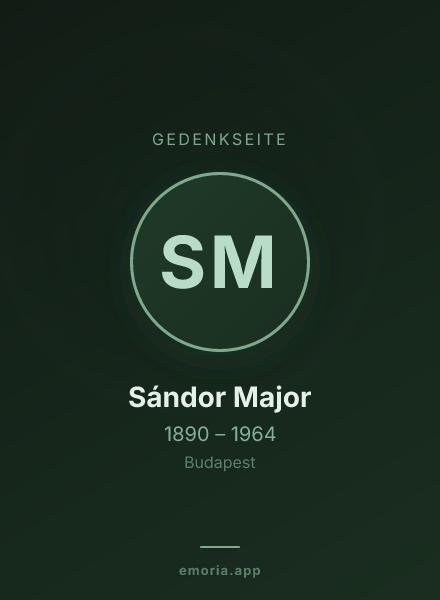 Gedenkportrait von Sándor Major