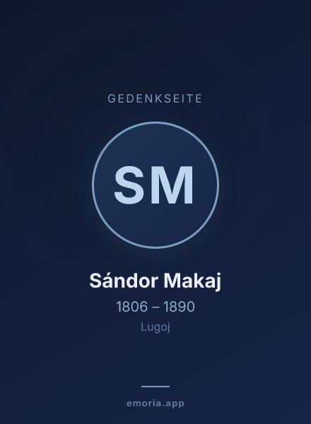 Gedenkportrait von Sándor Makaj