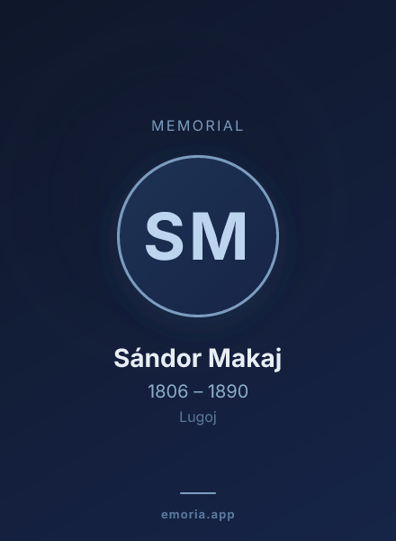 Memorial portrait of Sándor Makaj