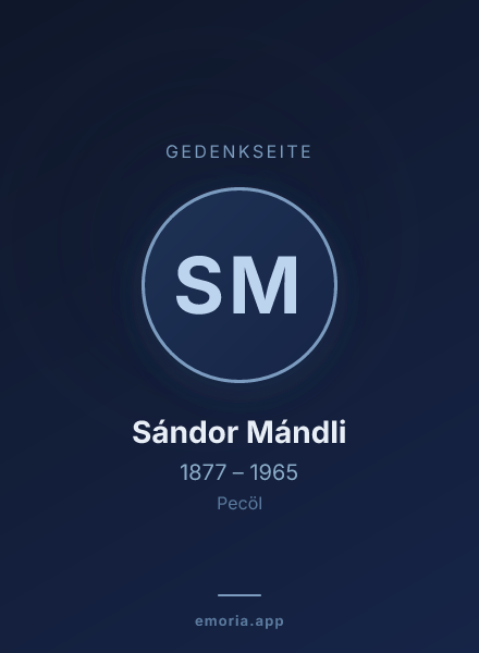 Gedenkportrait von Sándor Mándli